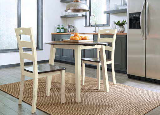 Woodanville Cream/Brown 3 - Piece Drop Leaf Dining Set - DMV FurnitureDining Room Set