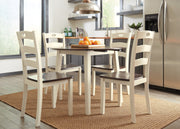 Woodanville Cream/Brown 5 - Piece Drop Leaf Dining Set - DMV FurnitureDining Room Set
