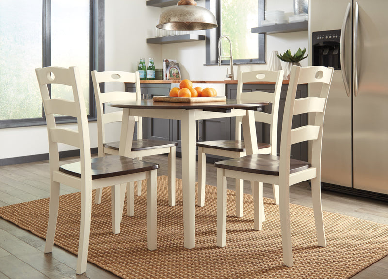 Woodanville Cream/Brown 5 - Piece Drop Leaf Dining Set - DMV FurnitureDining Room Set
