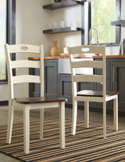 Woodanville Cream/Brown 5 - Piece Drop Leaf Dining Set - DMV FurnitureDining Room Set