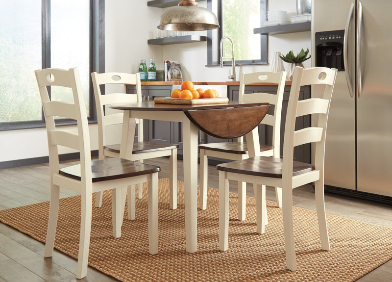 Woodanville Cream/Brown 5 - Piece Drop Leaf Dining Set - DMV FurnitureDining Room Set
