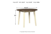 Woodanville Cream/Brown Dining Drop Leaf Table - DMV FurnitureDining Table