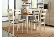 Woodanville Cream/Brown Dining Drop Leaf Table - DMV FurnitureDining Table