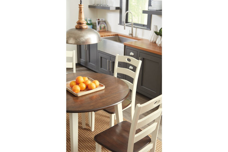 Woodanville Cream/Brown Dining Drop Leaf Table - DMV FurnitureDining Table