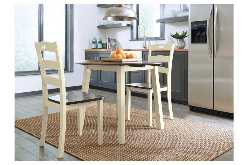 Woodanville Cream/Brown Dining Drop Leaf Table - DMV FurnitureDining Table