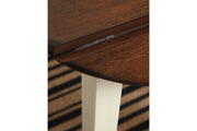 Woodanville Cream/Brown Dining Drop Leaf Table - DMV FurnitureDining Table