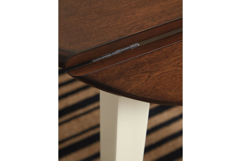 Woodanville Cream/Brown Dining Drop Leaf Table - DMV FurnitureDining Table