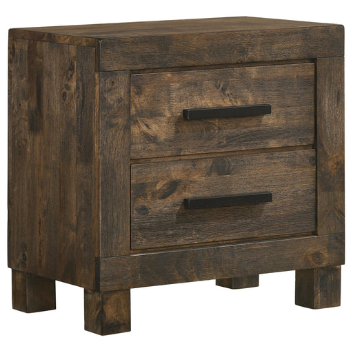 Woodmont 2-drawer Nightstand Rustic Golden Brown - 222632