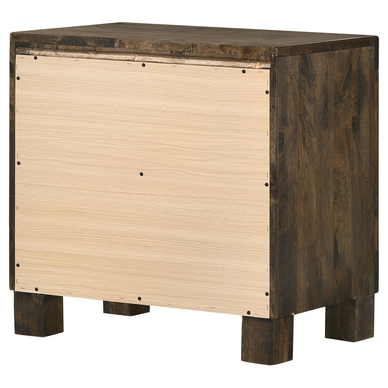 Woodmont 2-drawer Nightstand Rustic Golden Brown - 222632