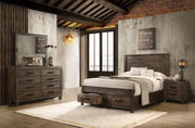 Woodmont 4-piece California King Bedroom Set Golden Brown - 222631KW-S4