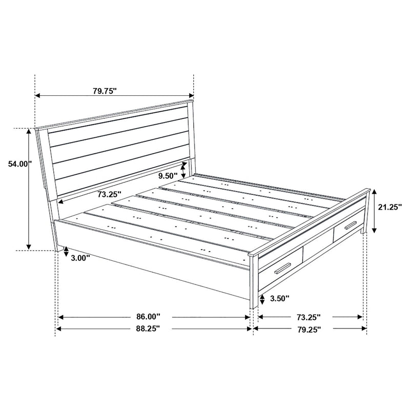 Woodmont 4-piece California King Bedroom Set Golden Brown - 222631KW-S4