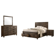 Woodmont 4-piece California King Bedroom Set Golden Brown - 222631KW-S4