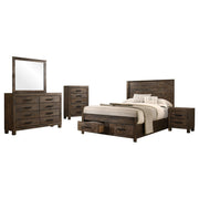 Woodmont 5-piece Eastern King Bedroom Set Golden Brown - 222631KE-S5