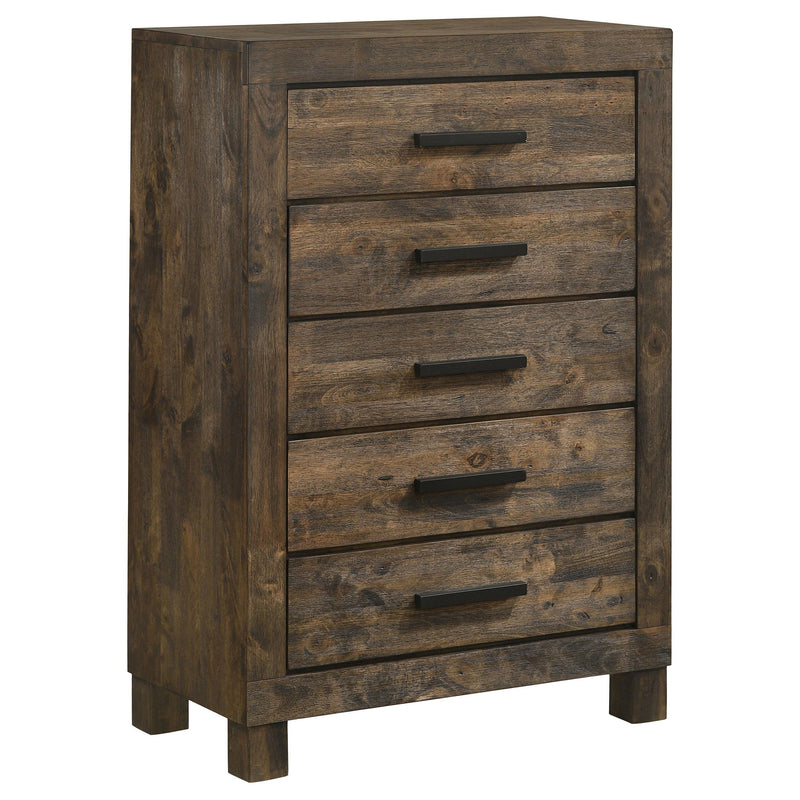 Woodmont 5-piece Queen Bedroom Set Rustic Golden Brown - 222631Q-S5