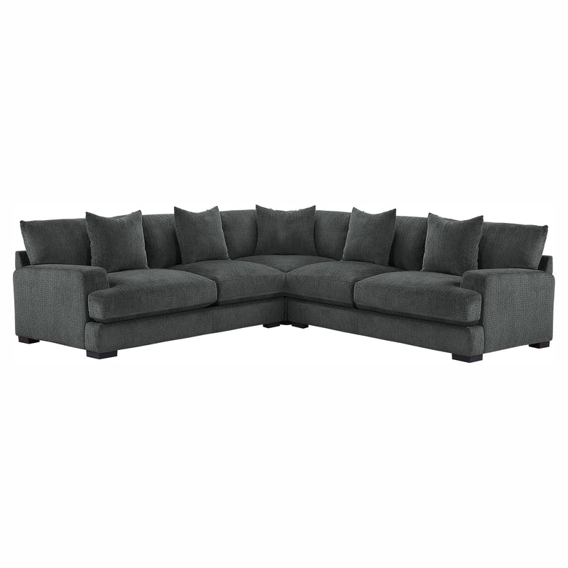 Worchester Dark Gray 3 - Piece Sectional - DMV FurnitureSectional