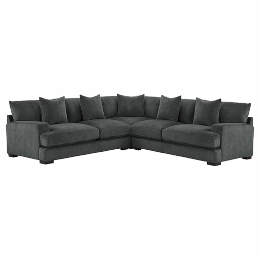 Worchester Dark Gray 3 - Piece Sectional - DMV FurnitureSectional