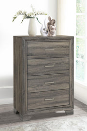 Wright 4-drawer Chest of Drawers Brown Oak - 223345