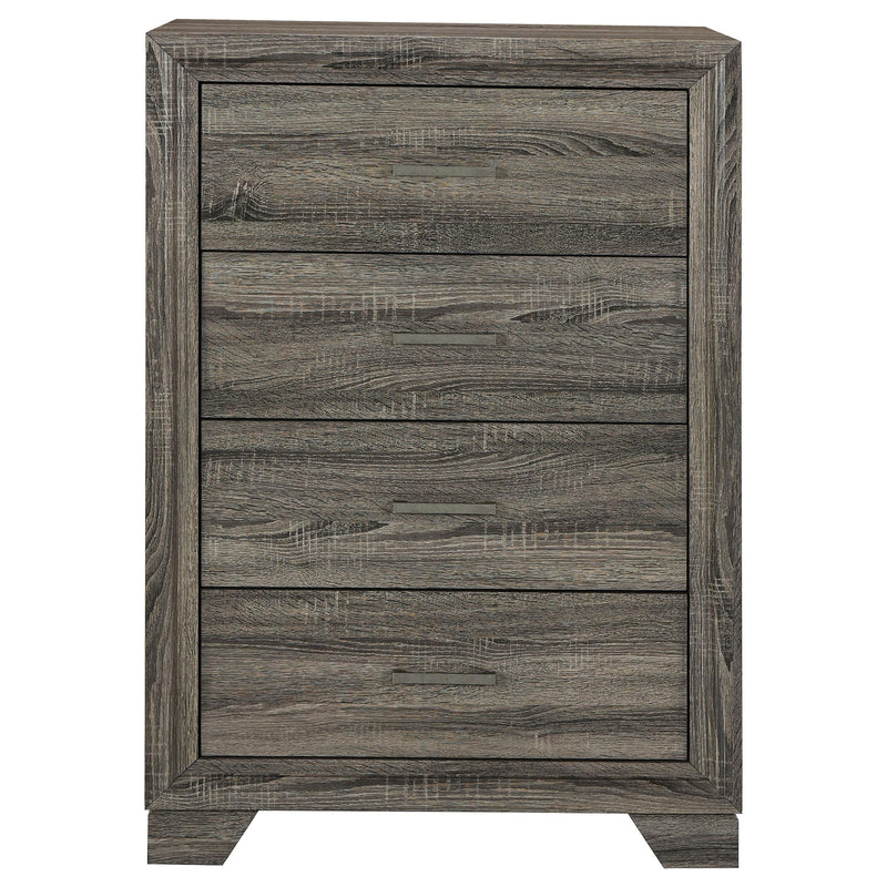 Wright 4-drawer Chest of Drawers Brown Oak - 223345