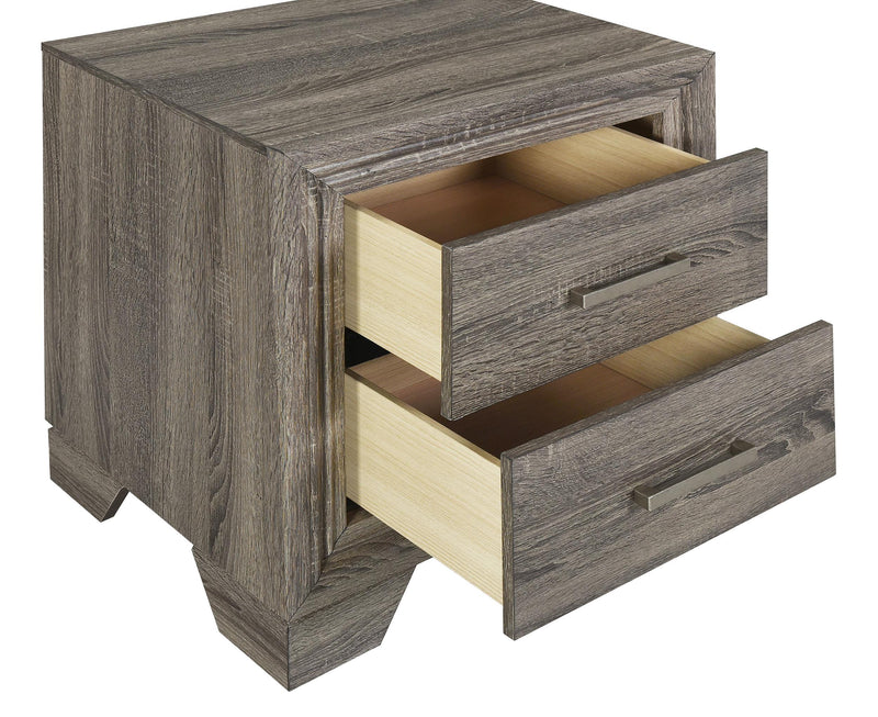 Wright 4-piece Eastern King Bedroom Set Brown Oak - 223341KE-S4