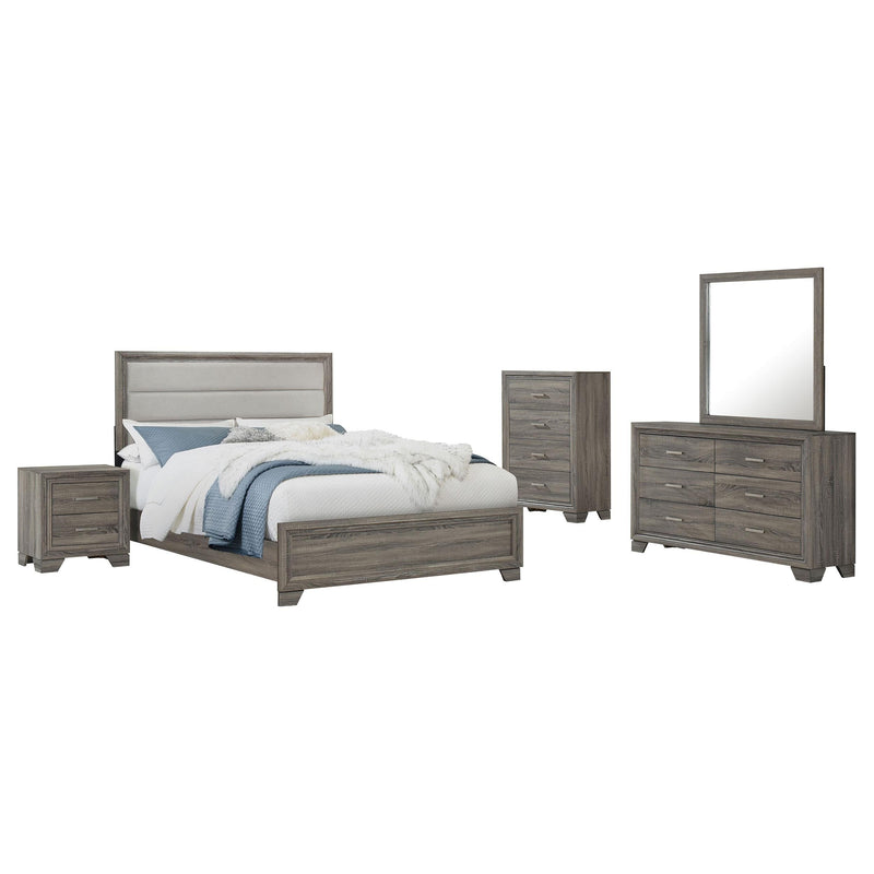 Wright 5-piece California King Bedroom Set Brown Oak - 223341KW-S5