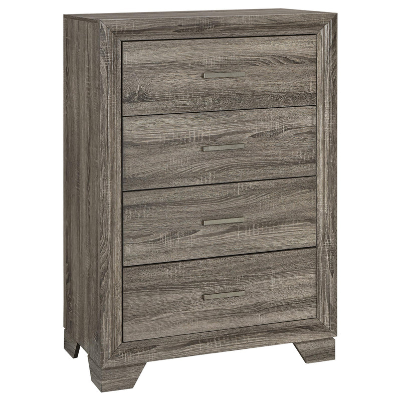 Wright 5-piece Eastern King Bedroom Set Brown Oak - 223341KE-S5