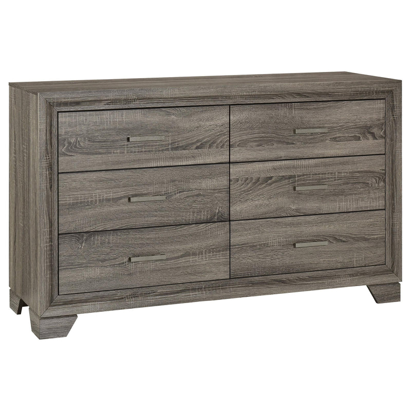 Wright 5-piece Eastern King Bedroom Set Brown Oak - 223341KE-S5