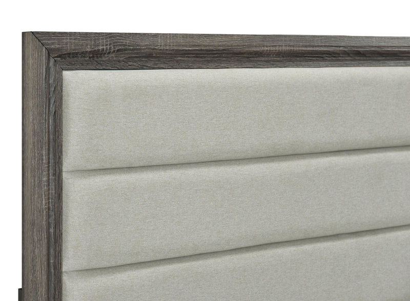 Wright 52-inch Upholstered Eastern King Bed Brown Oak - 223341KE