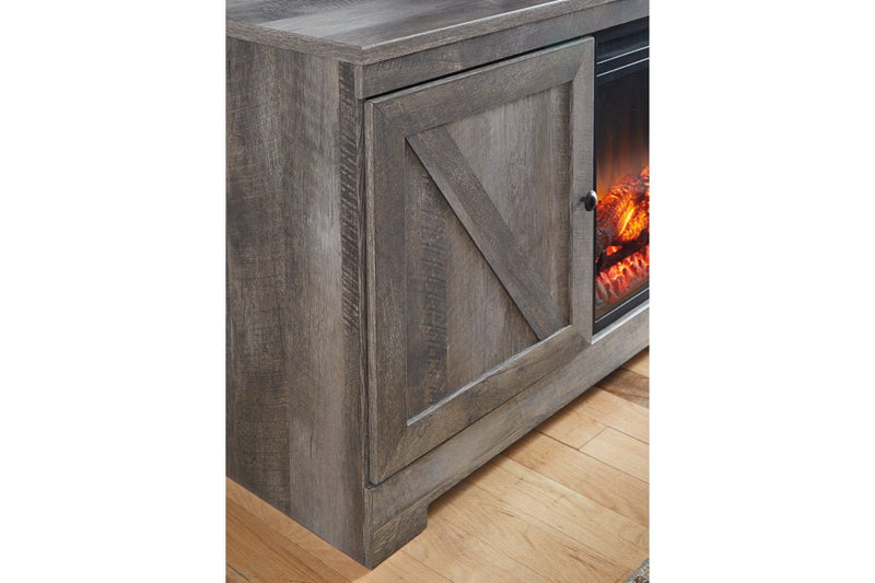 Wynnlow Gray 4 - Piece Entertainment Center with Electric Fireplace - DMV FurnitureEntertainment Center