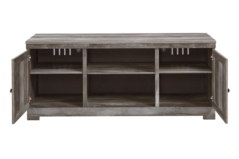 Wynnlow Gray 4 - Piece Entertainment Center with Electric Fireplace - DMV FurnitureEntertainment Center
