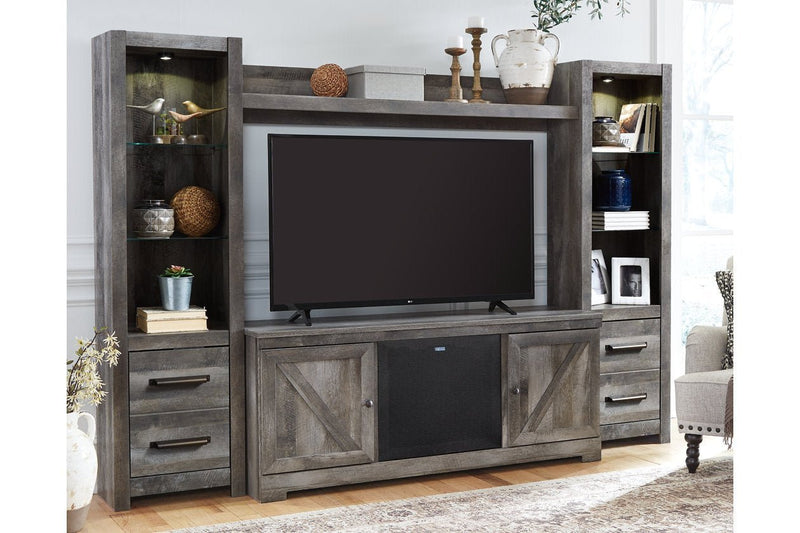 Wynnlow Gray Bridge - DMV FurnitureEntertainment Center