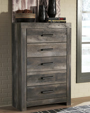 Wynnlow Gray Full Crossbuck Panel Bed and 2 Chests - B440B40