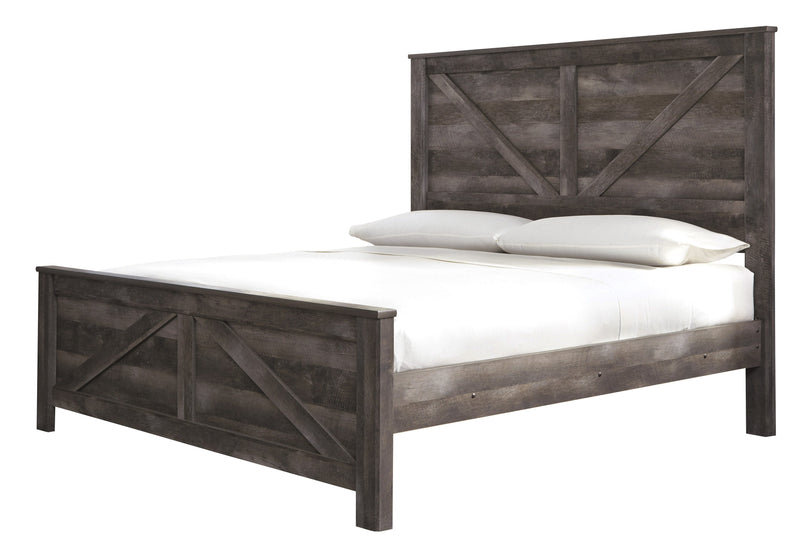 Wynnlow Gray King Crossbuck Panel Bed - DMV FurnitureKing Bed