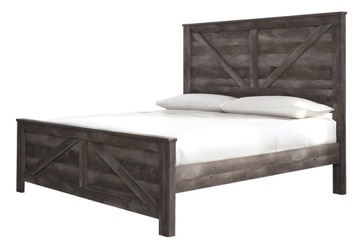 Wynnlow Gray King Crossbuck Panel Bed - DMV FurnitureKing Bed