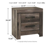 Wynnlow Gray Queen Crossbuck Panel Bed, Chest and Nightstand - B440B28