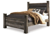 Wynnlow Gray Queen Upholstered Poster Bed - DMV FurnitureQueen Bed