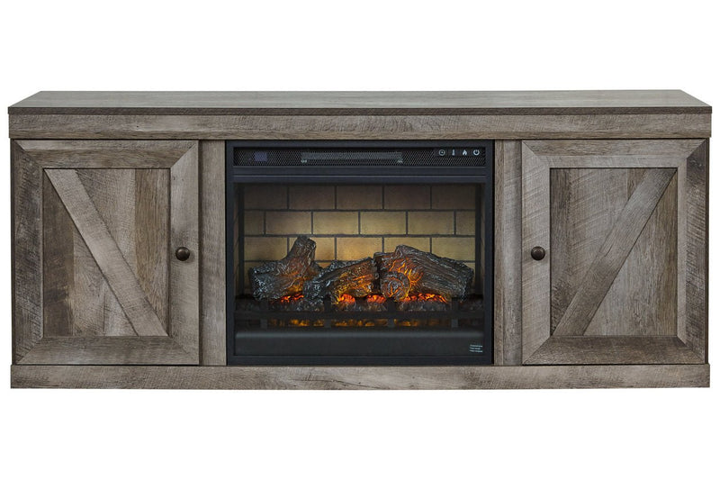 Wynnlow Gray TV Stand with Electric Fireplace - DMV FurnitureTV Stand