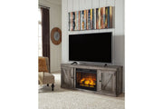 Wynnlow Gray TV Stand with Electric Fireplace - DMV FurnitureTV Stand
