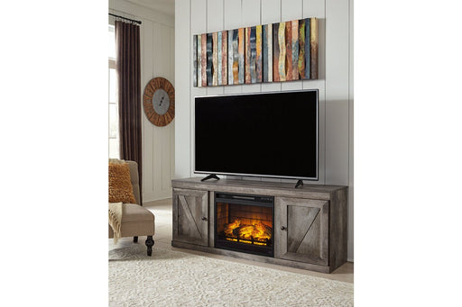 Wynnlow Gray TV Stand with Electric Fireplace - DMV FurnitureTV Stand