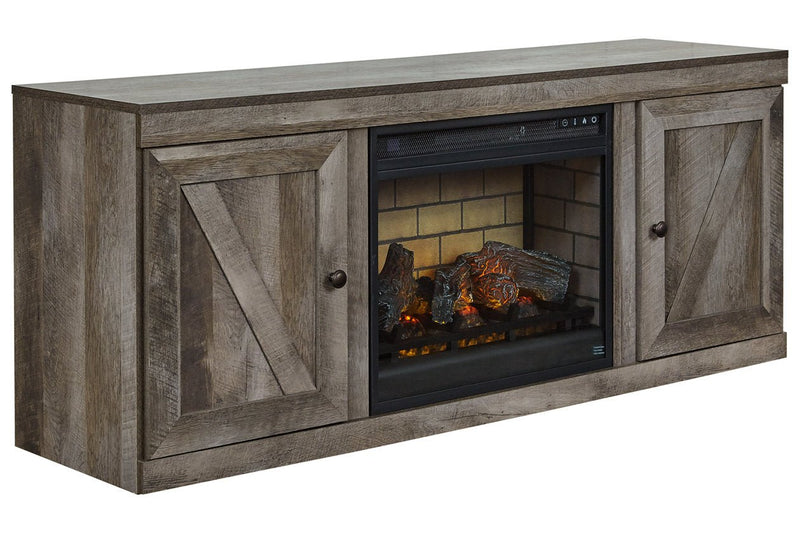 Wynnlow Gray TV Stand with Electric Fireplace - DMV FurnitureTV Stand