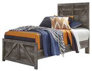 Wynnlow Gray Twin Crossbuck Panel Bed - DMV FurnitureTwin Bed