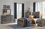 Wynnlow Gray Twin Crossbuck Panel Bed - DMV FurnitureTwin Bed