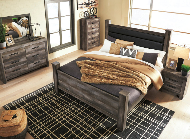 Wynnlow Gray Upholstered Poster Bedroom Set - DMV FurnitureBedroom Set
