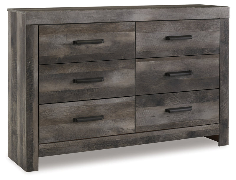Wynnlow Queen Crossbuck Panel Bed with Dresser in Gray - PKG000721