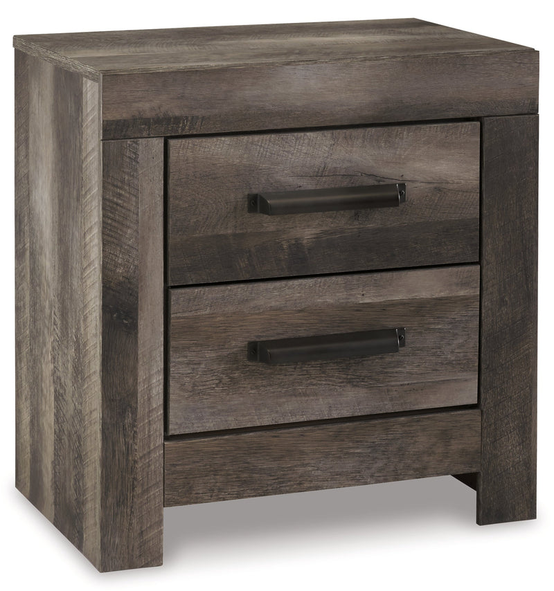 Wynnlow Queen Panel Bed with Mirrored Dresser and 2 Nightstands in Gray - PKG005402