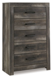 Wynnlow Queen Panel Bed with Mirrored Dresser, Chest and 2 Nightstands in Gray - PKG005408