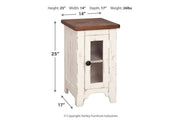 Wystfield White/Brown Chairside End Table - DMV FurnitureEnd Table Chair Side