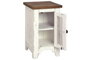 Wystfield White/Brown Chairside End Table - DMV FurnitureEnd Table Chair Side