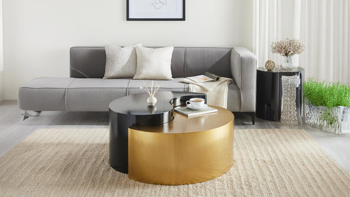 Ying Yang Coffee Table Black & Gold - Ying Yang Coffee Table Black & Gold