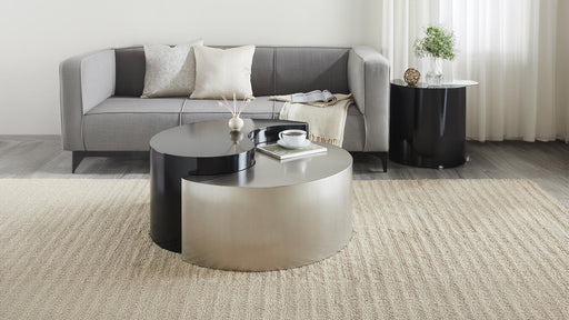 Ying Yang Coffee Table Black & Silver - Ying Yang Coffee Table Black & Silver