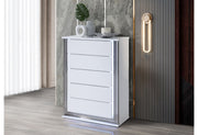 Ylime Smooth White Chest With Led - DMV FurnitureChest